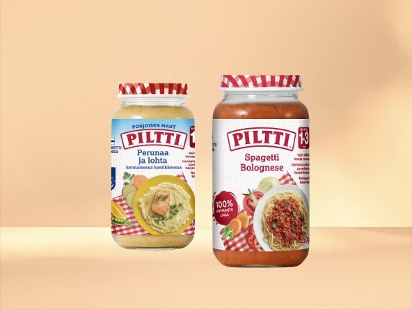 Kaksi Piltti-purkkia 12 kk+ -viiteryhmället
